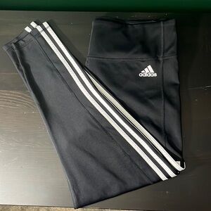 ✨Never Worn - Adidas 7/8 Length Leggings with Classic Stripes✨